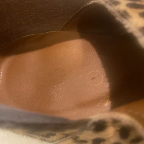 Coconuts By Matisse Animal Leopard Print Leather Real Cow Fur Mule Boots - Picture 2 of 5